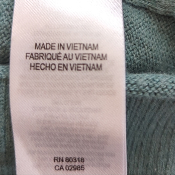 Lucky Brand Teal Green V Neck Long Sleeve Pullover Sweater Size S - Picture 8 of 9